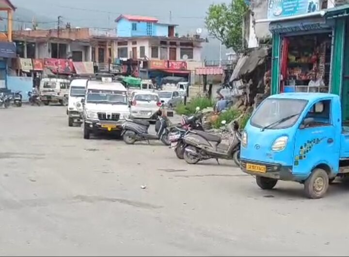 पार्किंग, शौचालय तथा कूड़ा निस्तारण की समस्या से आज भी जूझ रहा है ब्रहमखाल बाजार। NIU